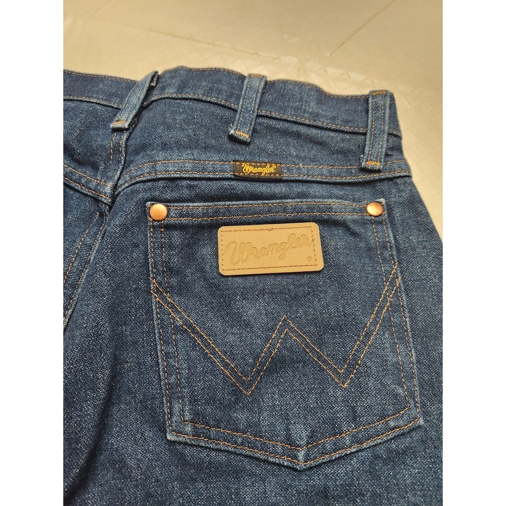 Wrangler 13MWZ Cowboy Cut Jeans Mens 30x30 Blue Straight Leg Dark Wash Denim - Picture 9 of 10